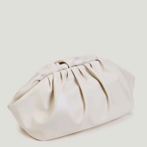 Off White Ruched Crossbody Bag - Picture 2 of 6